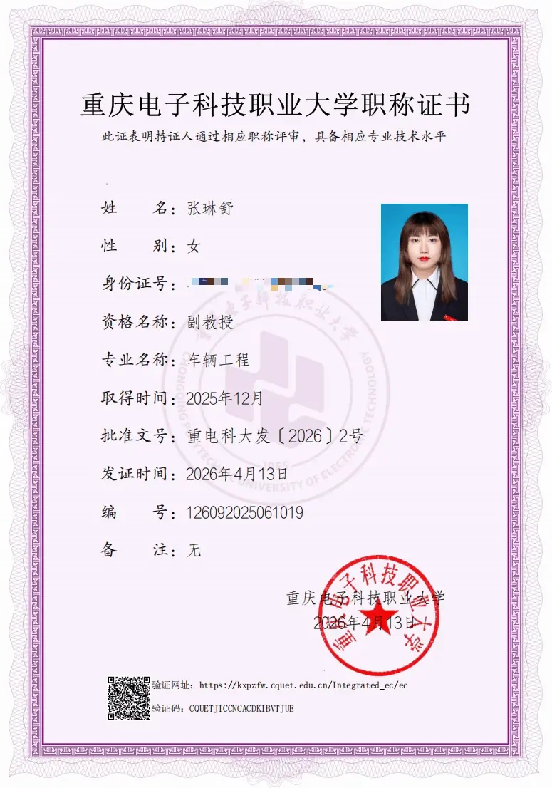 Associate Professor Certificate